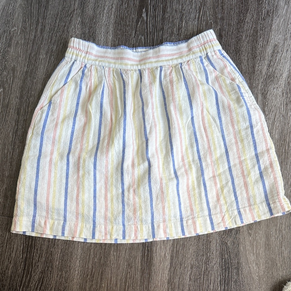 LOFT Pastel Striped Mini Skirt